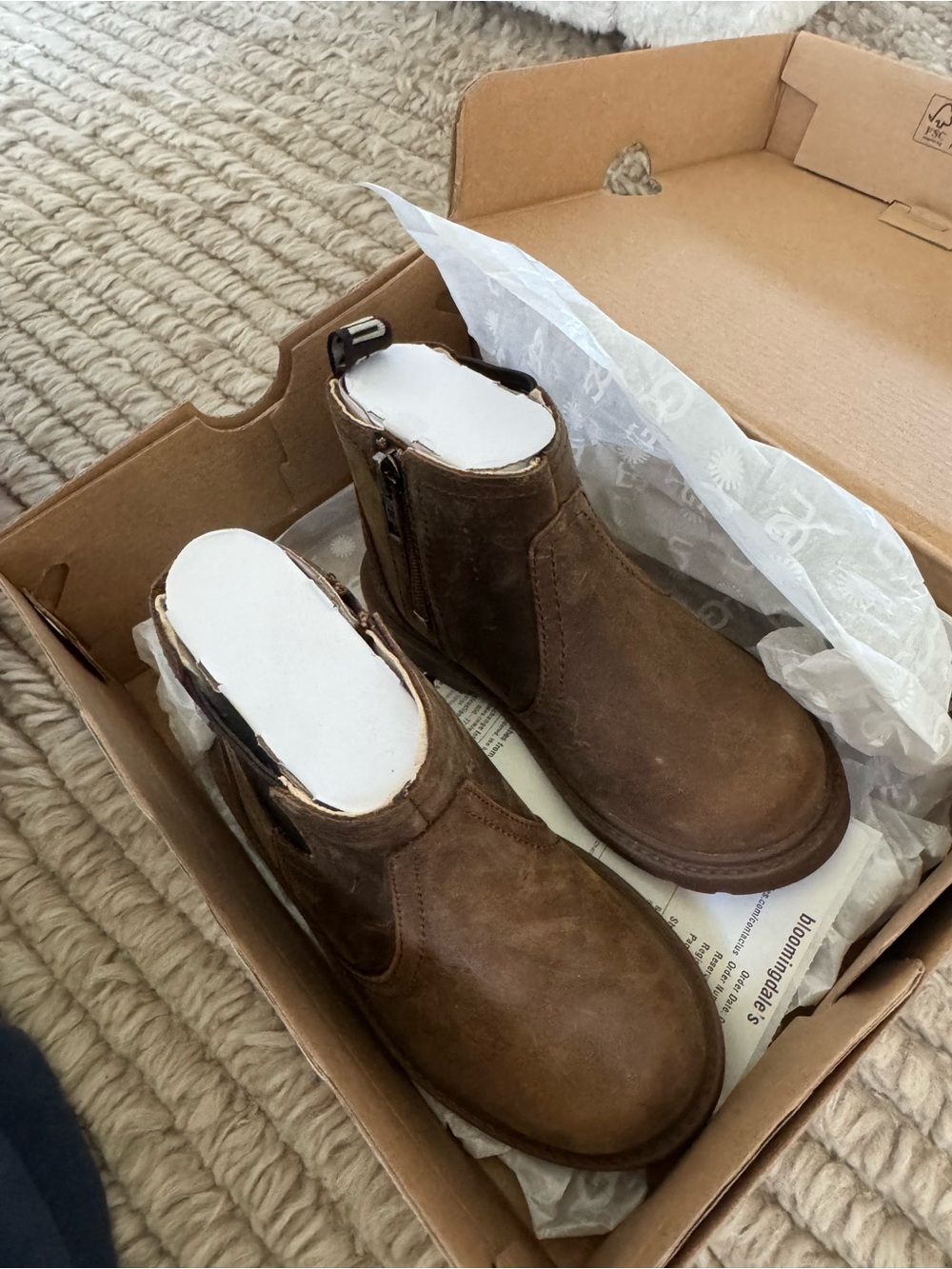 UGG Tan Ankle Boots New never been worn, in box from Bloomingdales